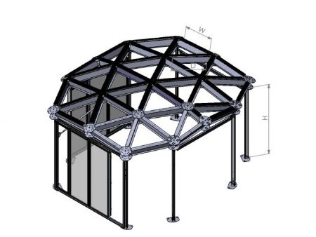 Tente à grille - Grid tent with Air cushion
